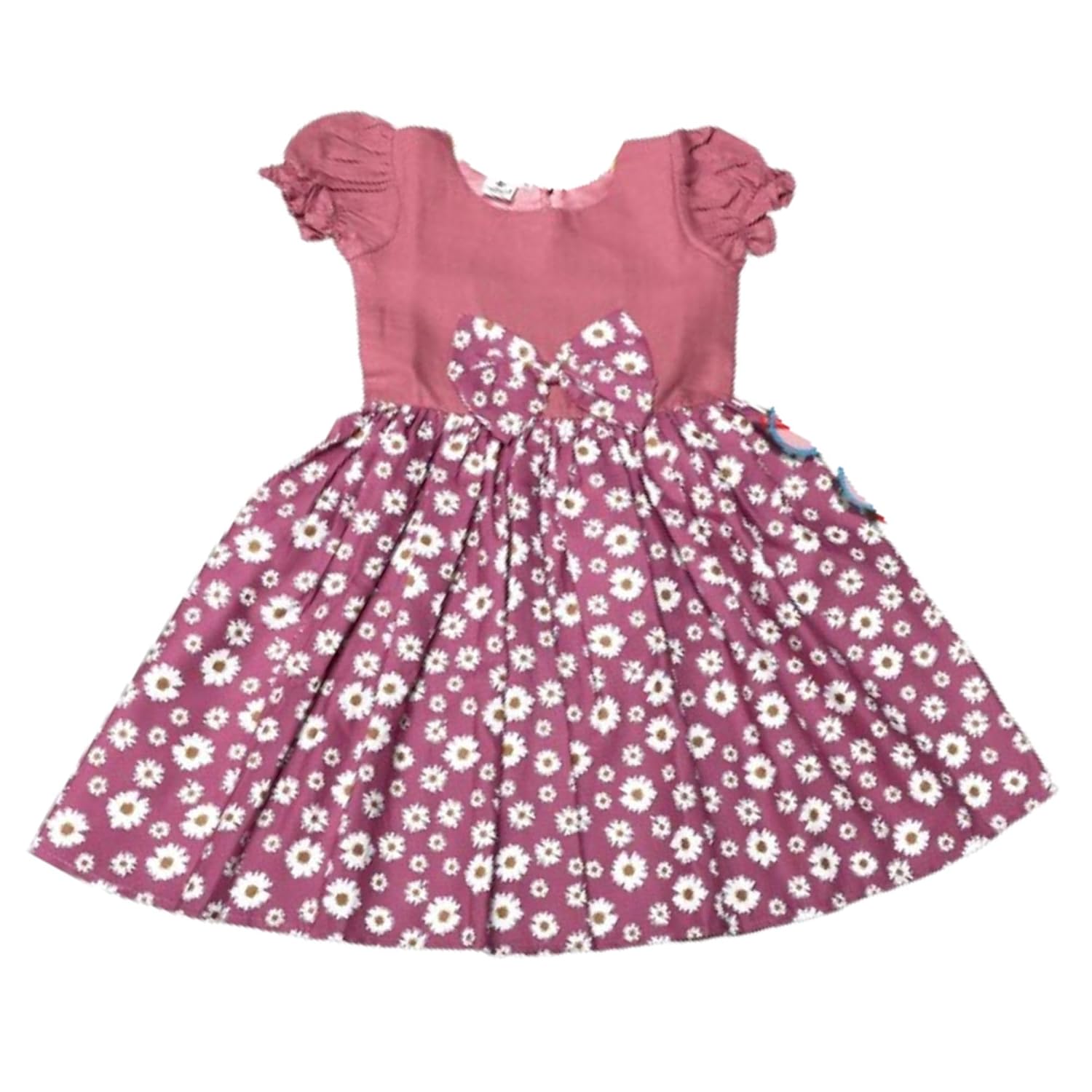 SVIGAN Girl's Cotton Blend Floral Printed Puff Sleeve Flared Dress with Bow Belt Tie - Review, Price and Buying Guide