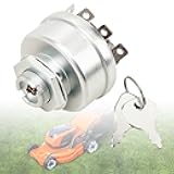 RAMATA 725-1717 925-1717 Ignition Switch with Key, Ignition Starter Switch 4 Position Compatible with Craftsman Husqvarna Murray Riding Lawn Tractor Mowers, Replace 430-674 140301, 532140301 574455401