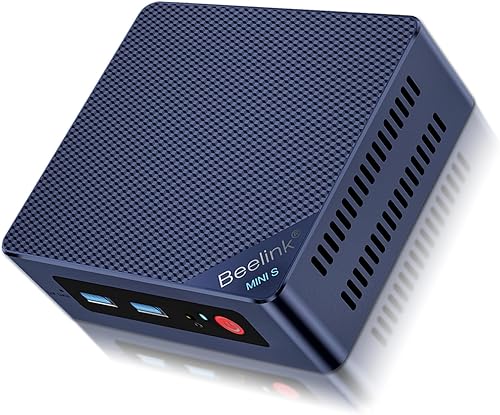 Beelink Mini S12 Pro Mini PC, Intel 12 generación Alder Lake-N100 (4C4T, hasta 3.4GHz), 16 GB DDR4 RAM 500 GB PCle SSD, soporte de computadora de