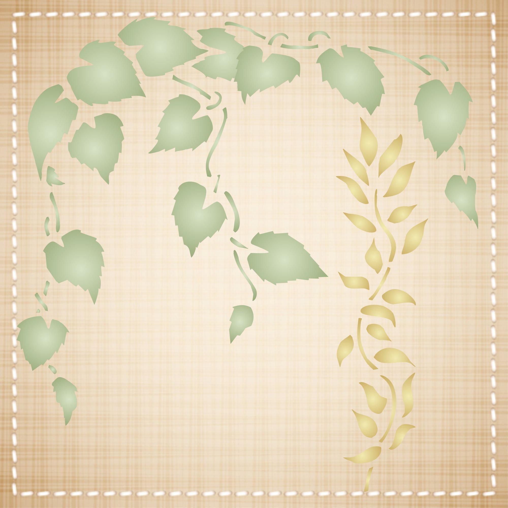Leaf Stencil For Wall Painting - 3.25x4 Inch Design, Reusable Mylar Template For DIY Home Decor