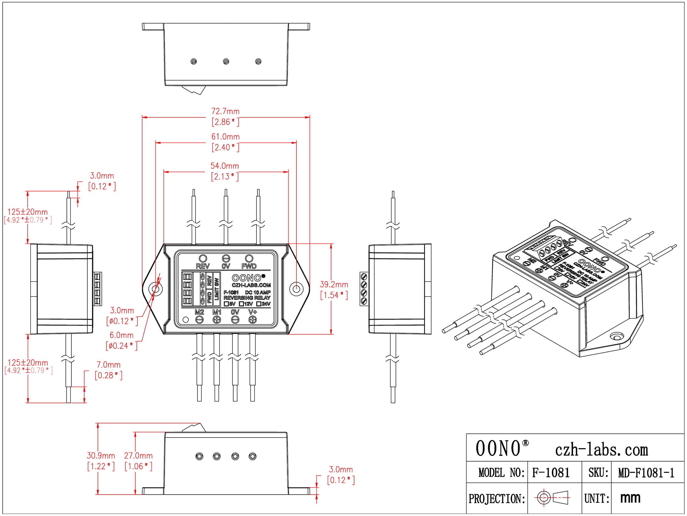 Snapklik.com : DC 24V 10Amp Reversing Relay Module