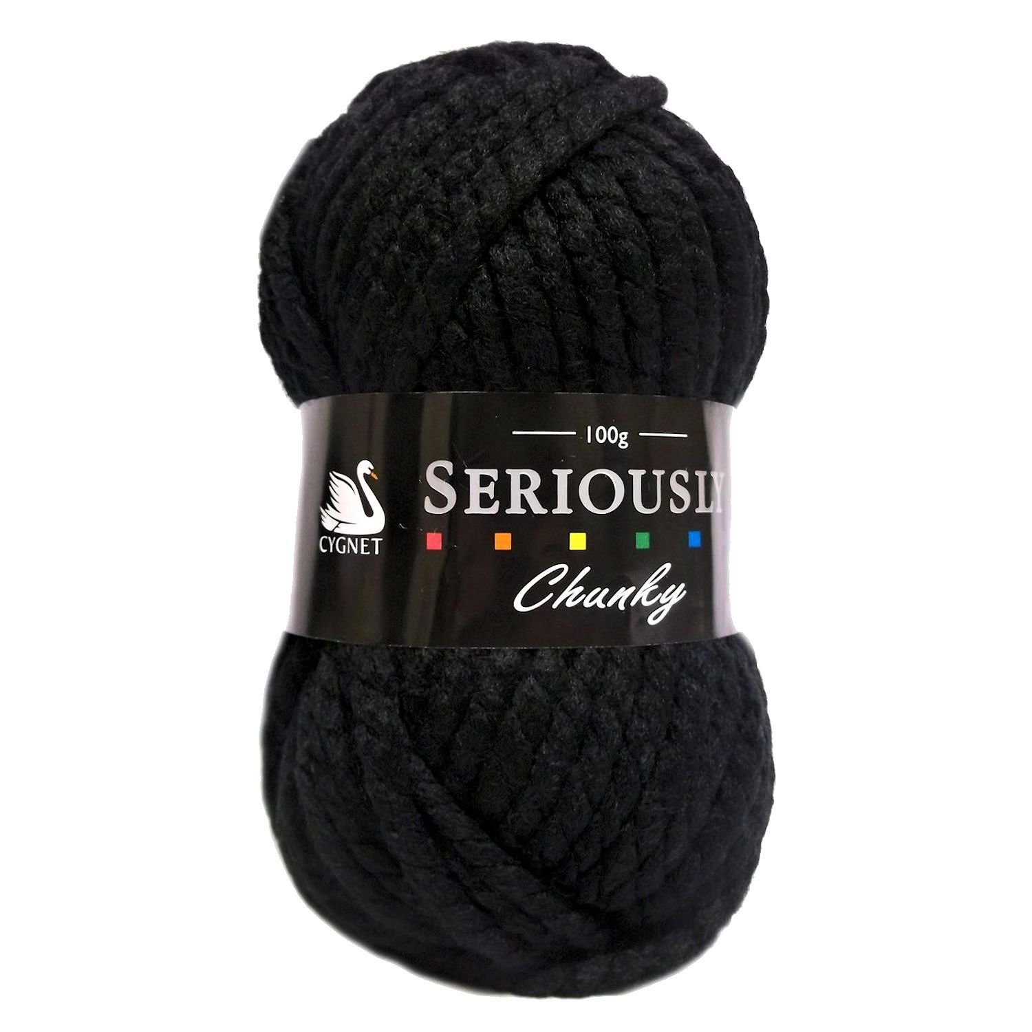 Cygnet Seriously Chunky - 100g Black (217)