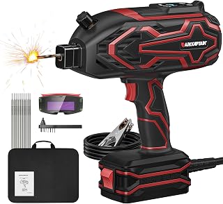 ARCCAPTAIN 140A Portable Handheld ARC Welder with LED Display, IGBT Tech, Hot Start & Auto Goggles for 1/16"-1/8" Rods