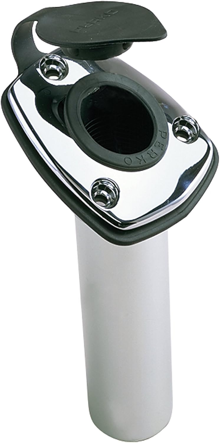 Perko 1205DP0CHR Angled Flush Mount Fishing Rod Holder