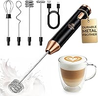 Vista 114 de Zulay Kitchen Potente varita espumadora de leche con 2 baterías Duracell – Mezclador de bebidas portátil ultrarrápido – Máquina de espuma eléctrica