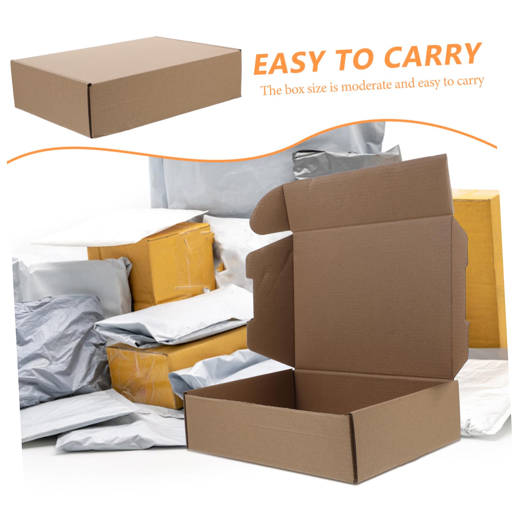 Housoutil 25piezas Cajas De Envío Planas Cajas De Embalaje Soportes Para Embalaje Exprés Para Envío Postal y Almacenamiento