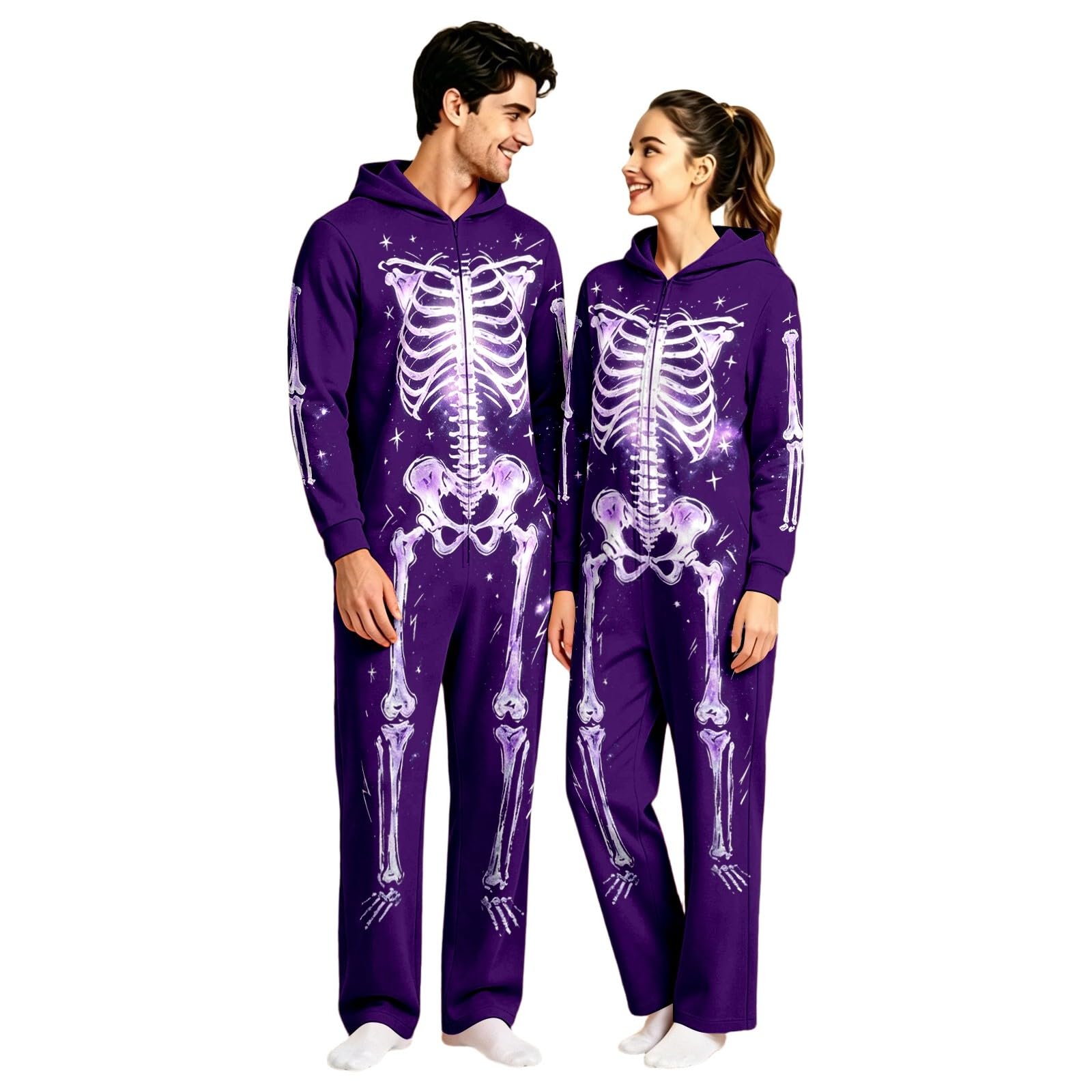 Plüsch Herren Onesie Halloween Kostüm Werwolf Warm Erwachsene Lustiges Damen Halloween-Kostüm Ganzkörper Lustig Witzig Faschingskostüme Kostüme Lustige Anime Cosplay Pyjama Jumpsuit Große Größen