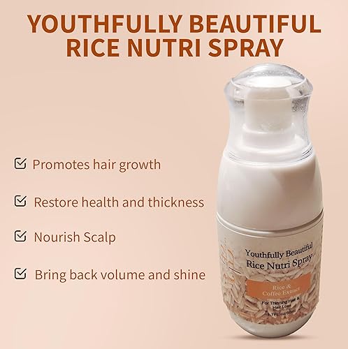 Miniatura 3 de Youthfully Beautiful Rice Nutri Spray and Shampoo Bar Set Arroz y Extracto de café para adelgazar el cabello y la pérdida de cabello Apoyo al