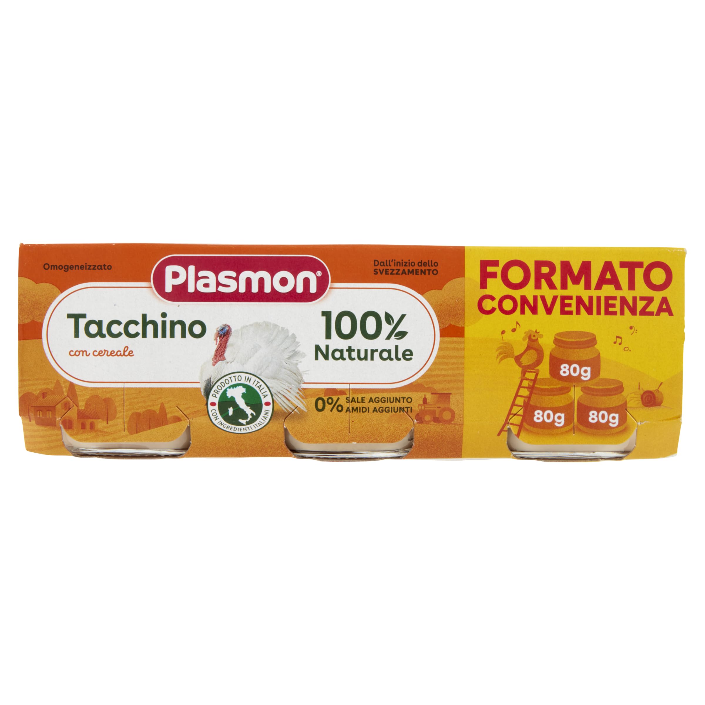 Plasmon Omogeneizzato Tacchino 3x80g (8 Confezioni)