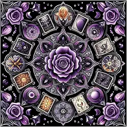 Toalha para Jogo de Tarot 0,70x0,70cm MULAMBO