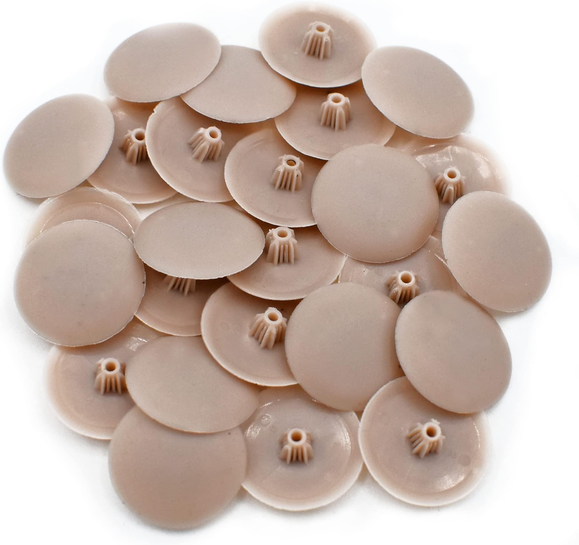 Snap-On Bifix Cover Caps to Use with Phillips Ph2 & Pozidrive Pz2 Pozi Screws - Pack of 50 Biffix Covers : Greige Grey