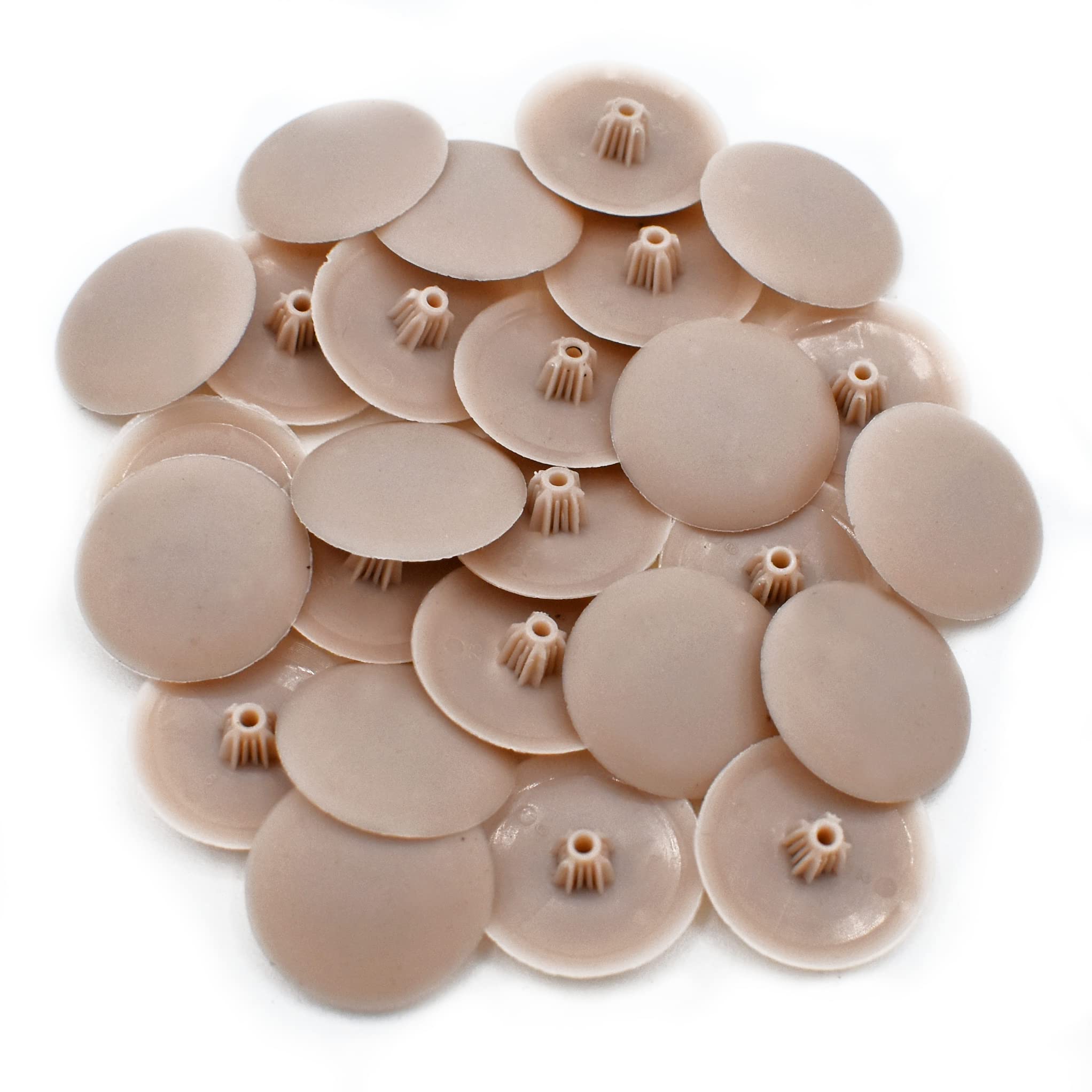 Snap-On Bifix Cover Caps to Use with Phillips Ph2 & Pozidrive Pz2 Pozi Screws - Pack of 50 Biffix Covers : Greige Grey