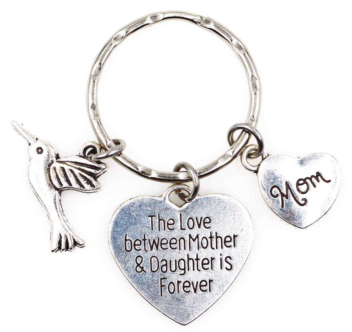 The Love Between Mother and Daughter is Forever From Children Child Rebirth Spiritual Renewal Mommy Mama Oma Mother’s Day Sistas Best Friend Partner in Crime Sisters, Hummingbird Mom Keychain 5T