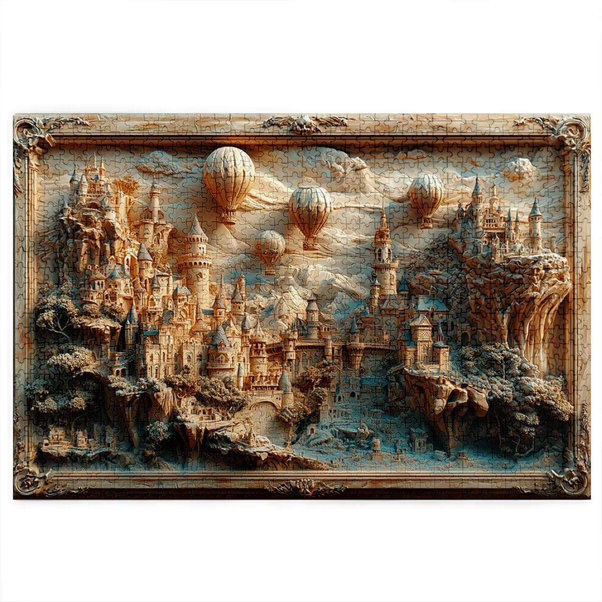 Puzzle 3000 Teile Erwachsene, Puzzle Städte 3000 Teile mit Geschenkbox, Holzpuzzle Erwachsene mit Naturholz, Geschenke für Frauen, Geschenke für Männer, Holzpuzzle Deko Wohnzimmer, (Abstrakt) E-21