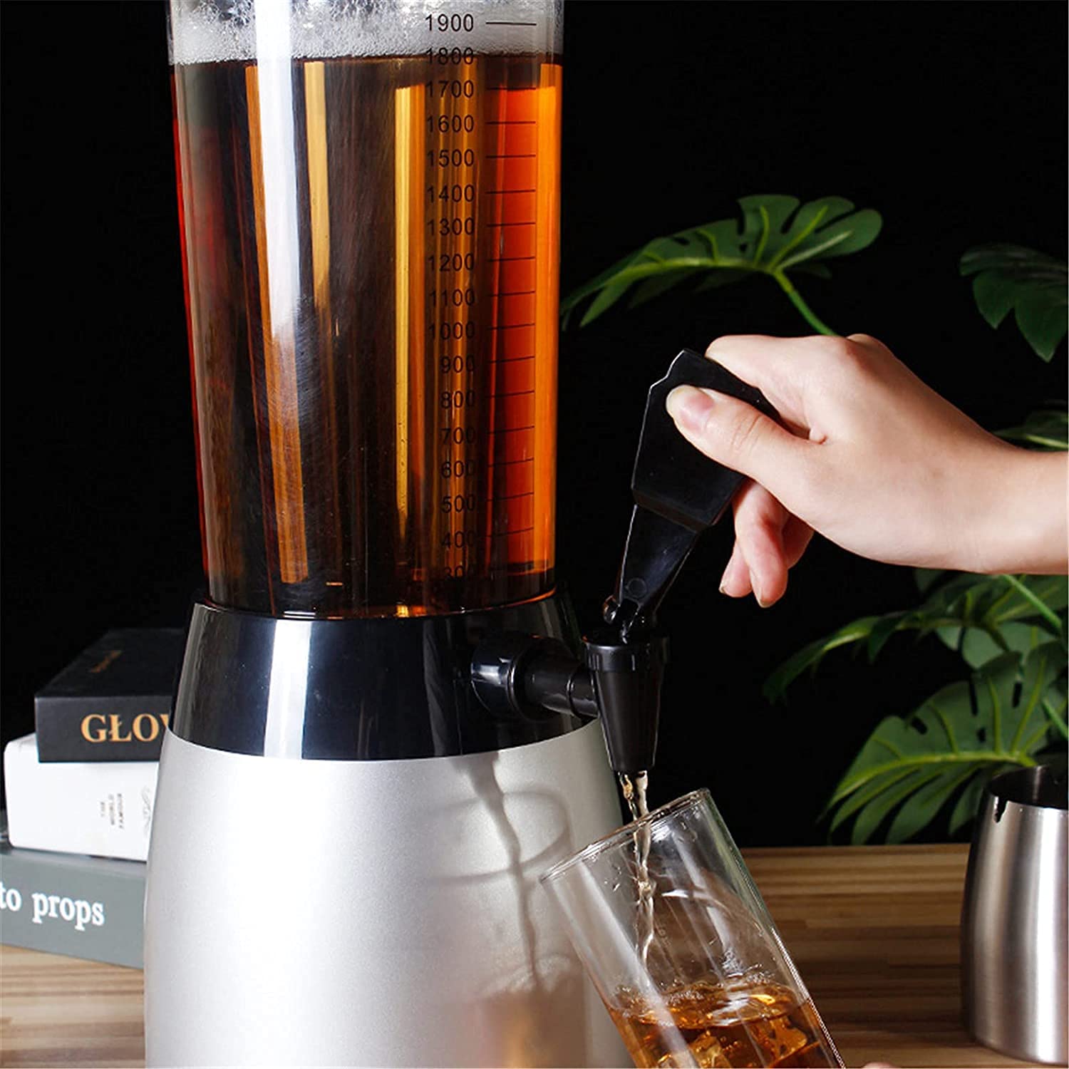 MU Bierturm, Bierfass-Spender, 2,5 l, für Bar, KTV, kommerzieller Weinspender, Saft, Bier, Taza, Bier, Kanone, Saft, Wein, Zubehör, C