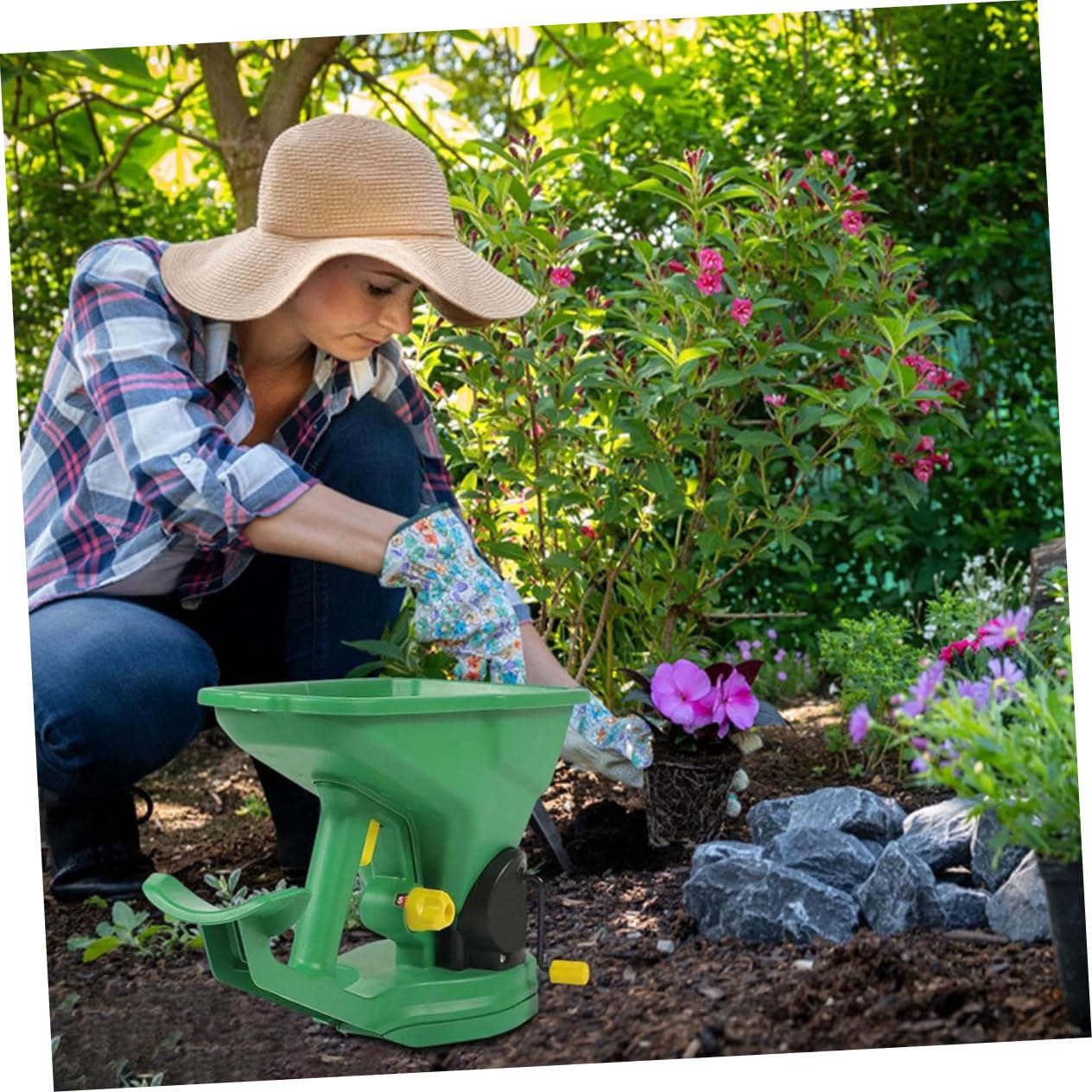 Esparcidor De Mano Sembradora Portátil para Jardín Esparcidor De Semillas Manual Herramienta De Siembra para Jardín Sembradora De Plástico Equipo De Siembra para Jardinería y Ferti