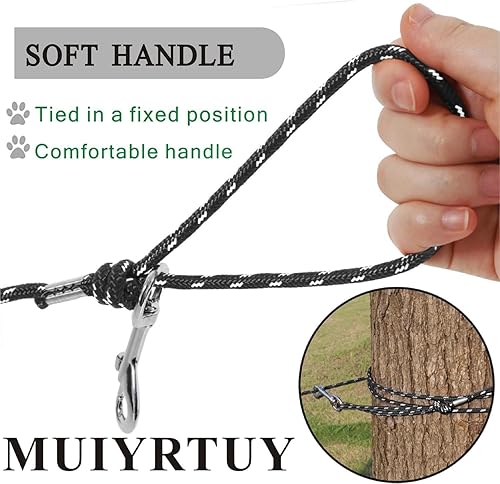 Miniatura 2 de Correa reflectante para gatos, cable para gatos de 30 pies, a prueba de escape, para caminar, patio, correa segura y duradera para jugar al aire