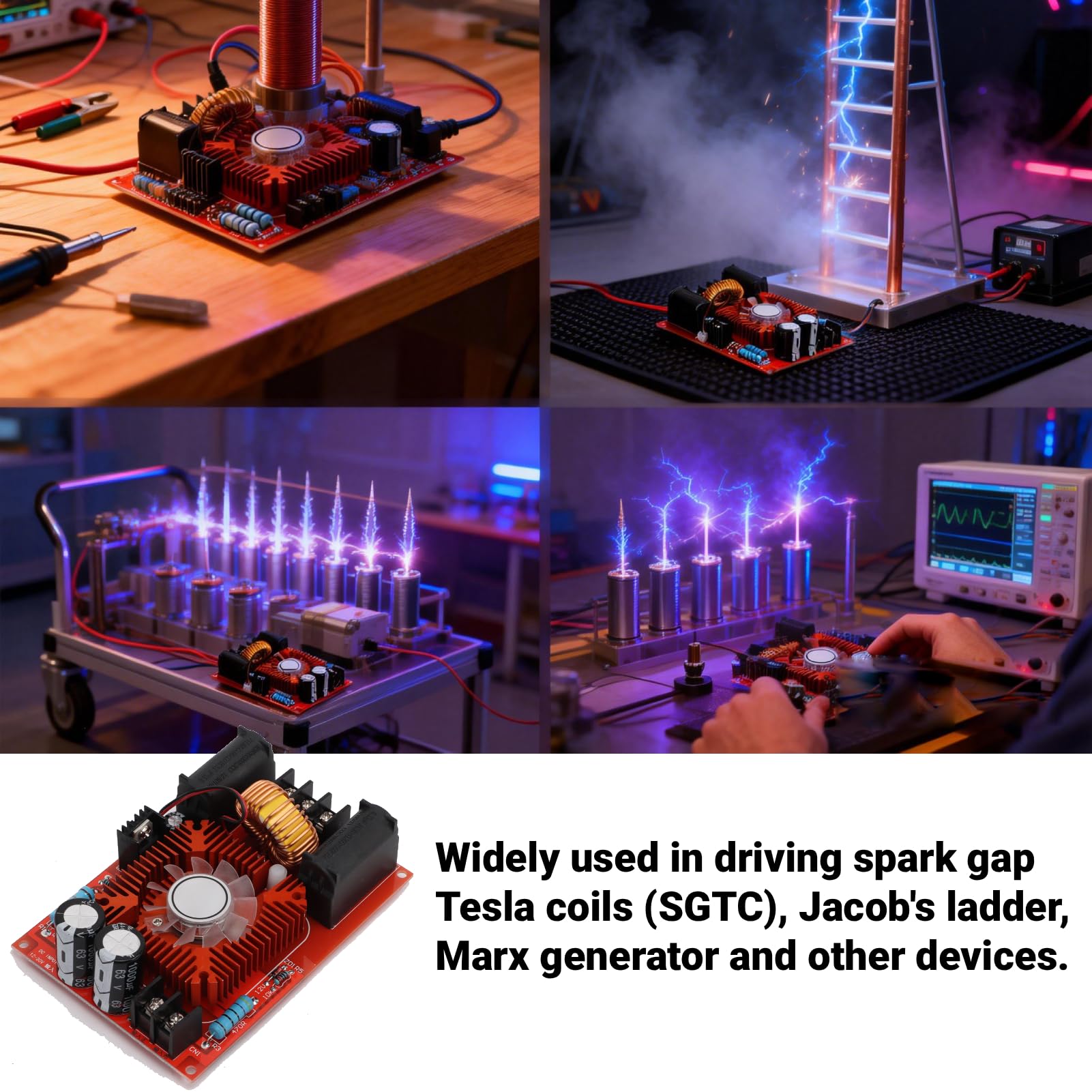 ZVS Driver Board Bobina Fuente de Alimentación Boost High Voltage Coil Flyback Driver Generador Módulo de Calefacción Bobina Driver Board DC12V 30V
