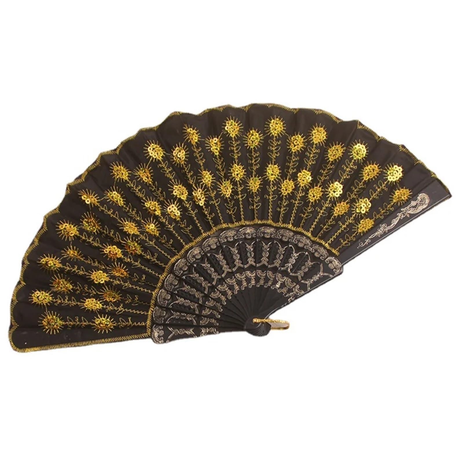 10 abanicos Plegables Bordados for Danza
