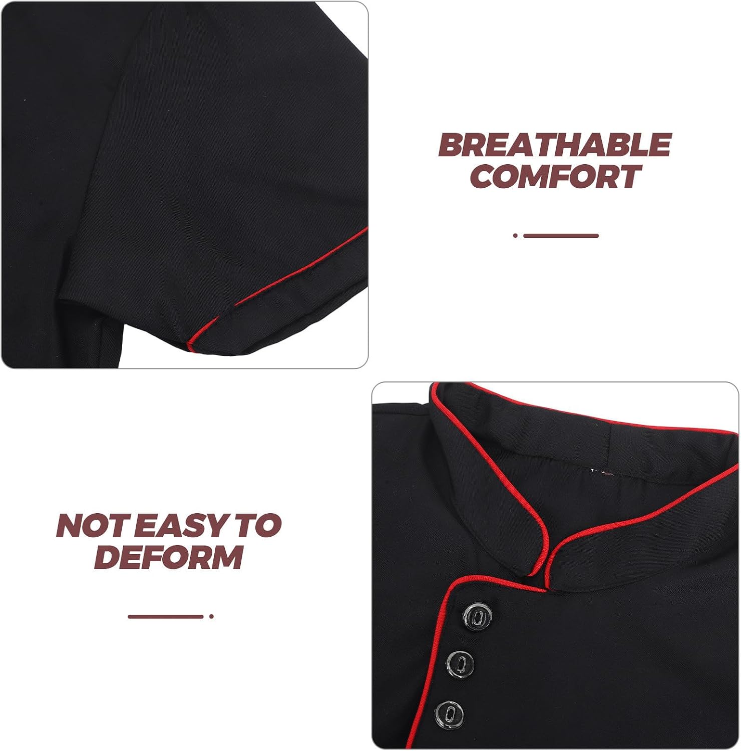Men's Short Sleeve Chef Jacket Black Polyester Kitchen Uniform
