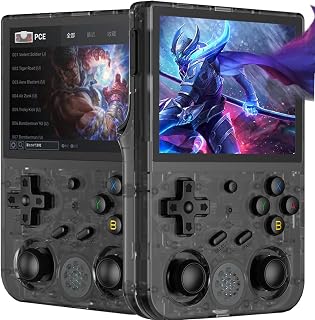 Whatsko RG353V LINUXシステムのみ搭載 RG3566 ハンドヘルドゲーム機 3.5インチIPS全密着OCAフルスクリーン WiFi/Bluetooth機能対応 振動モーター 16+64GB 黑