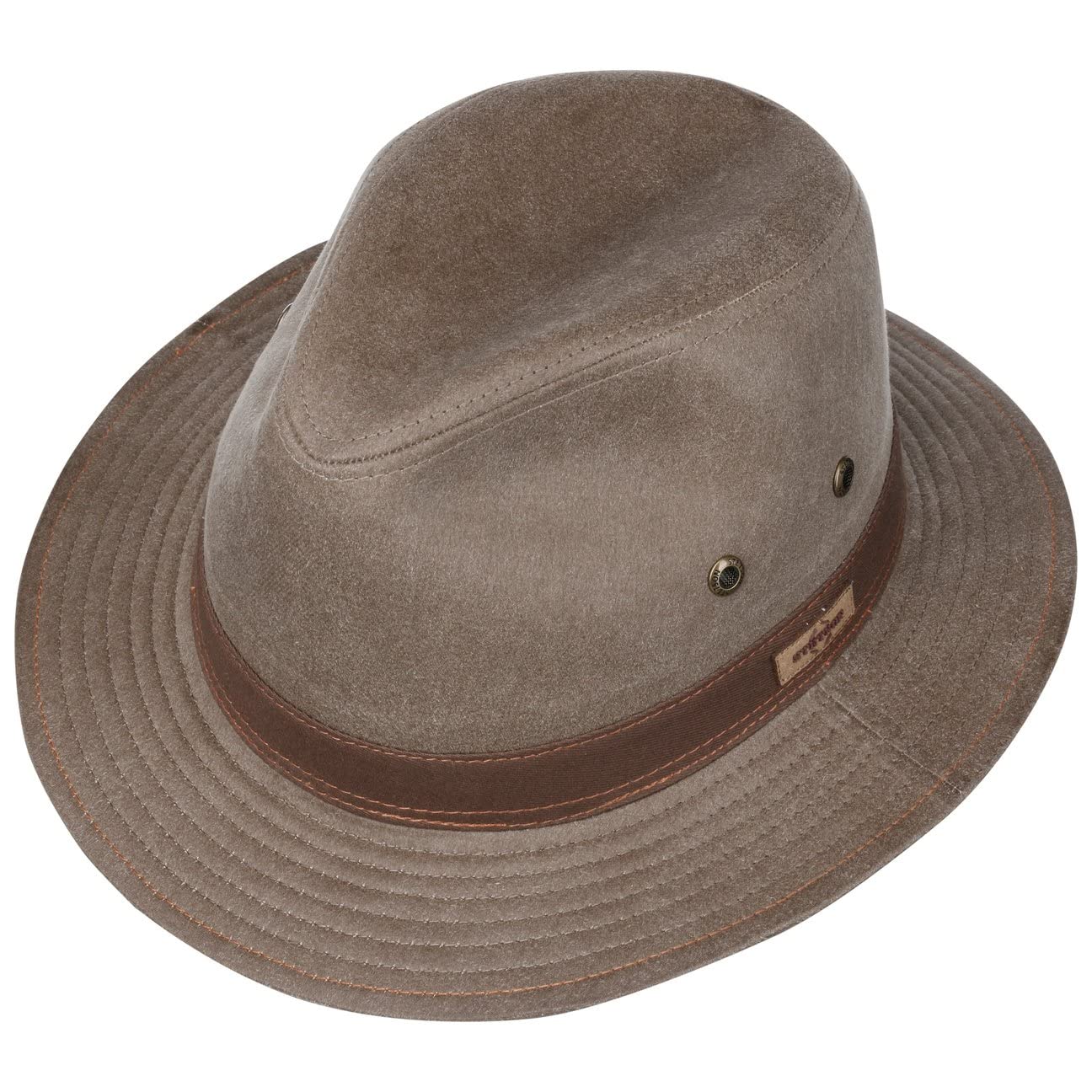 Stetson Sombrero de Tela Vacaville Vintage Hombre - Playa Sol algodón Verano Primavera/Verano