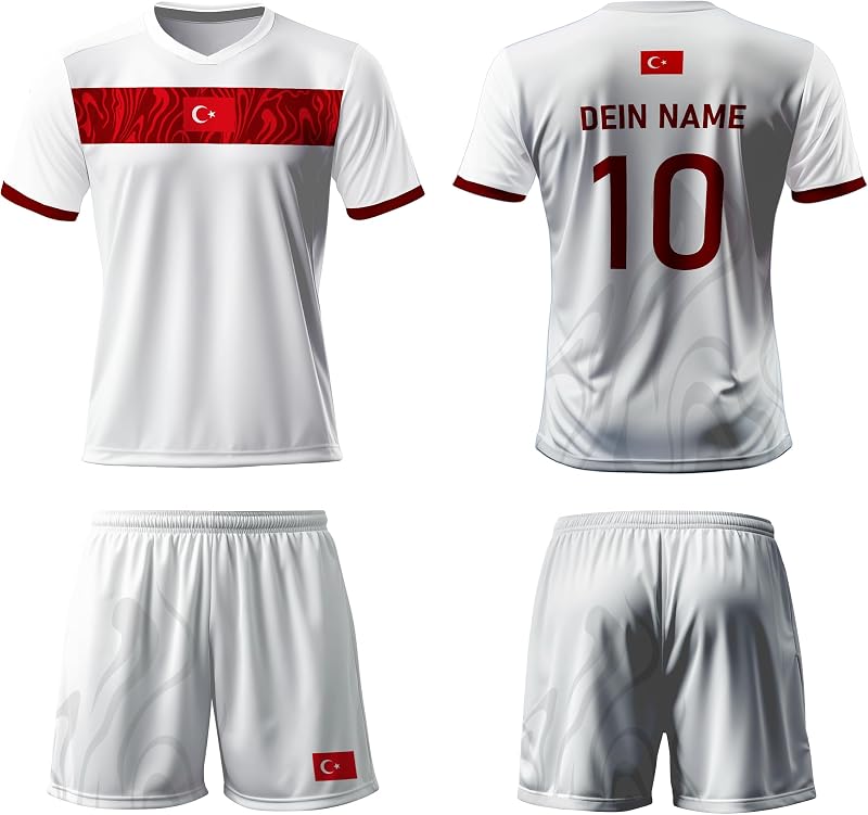 Personalisiert Trikot Kinder, WM 2026 Fußball T Shirt mit Eigenem Namen Nummer Logo,Einzigartiges WM-Design Geschenk für Kinder Jungen Damen,Atmungsaktiver