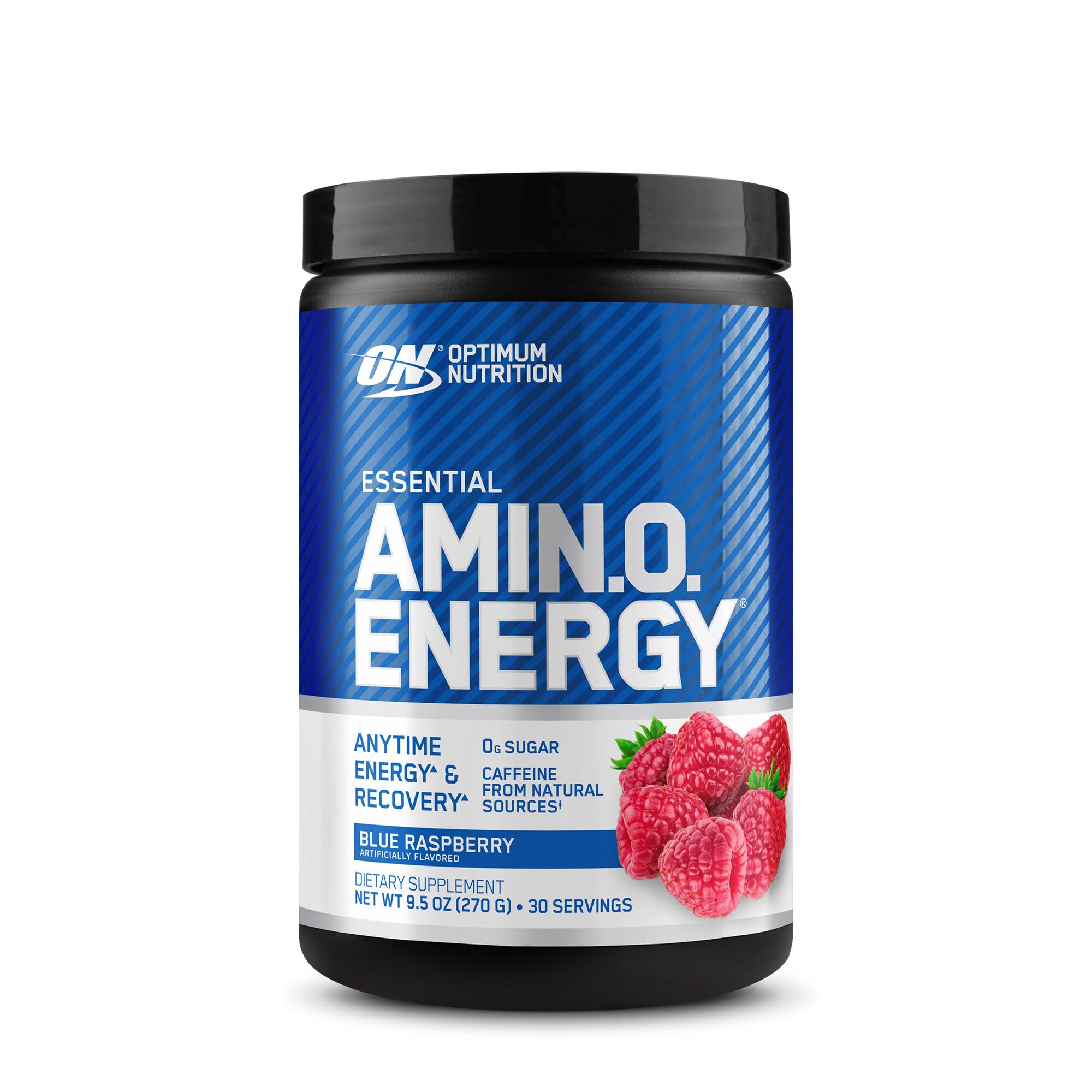 Optimum Nutrition Amino Energy Powder, Blue Raspberry, 9.5 Oz Blue Raspberry 9.5 Ounce (Pack of 1)