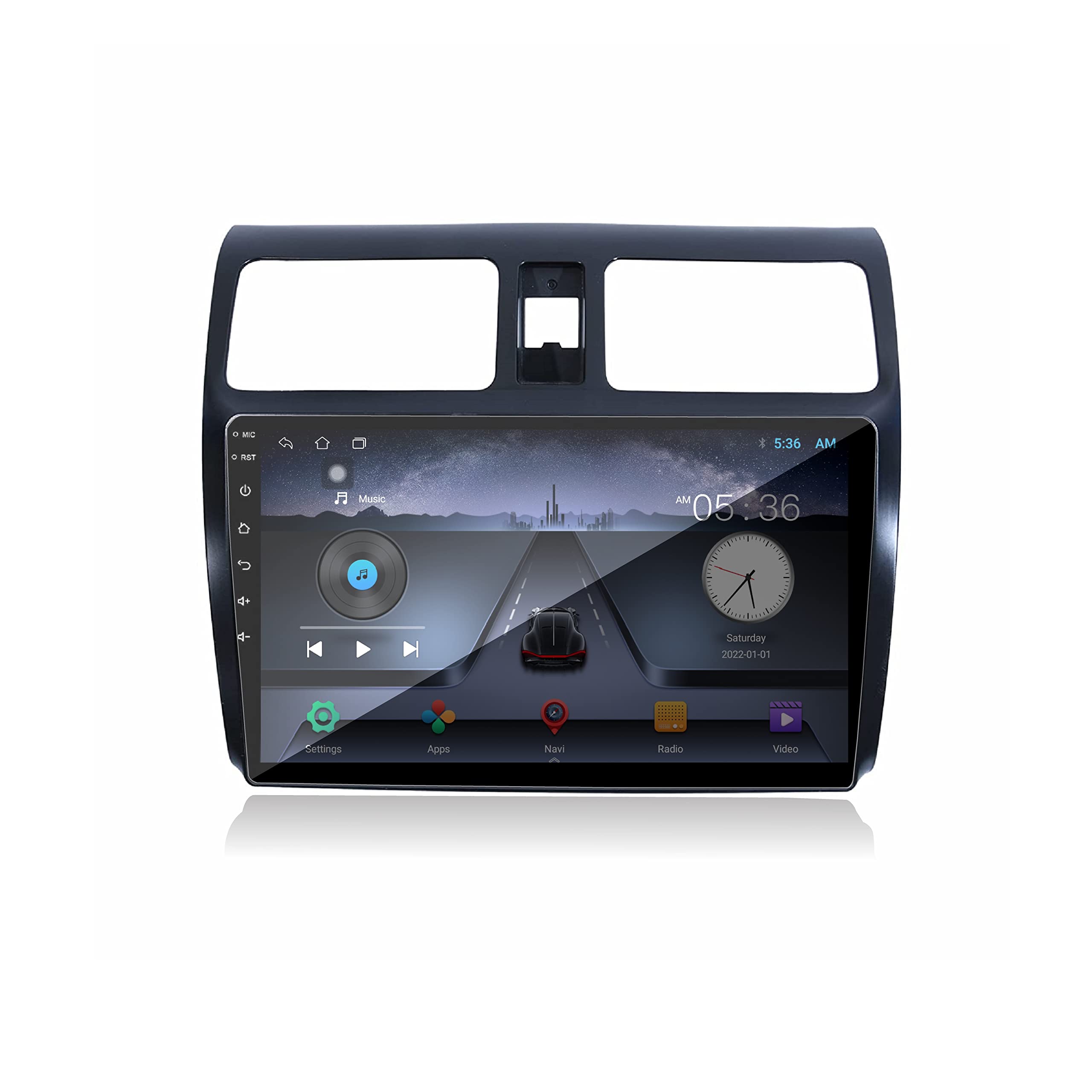 TINGKAT 9 Inch Full HD 1280 Touch Screen Player Android 12 Double Din IPS Display Stereo with 2GB RAM /16 GB ROM GPS/Wi-Fi/Navigation/Mirror Link Split Screen Dsp Equalizer Compatible with Dzire 2005-2010-image-7