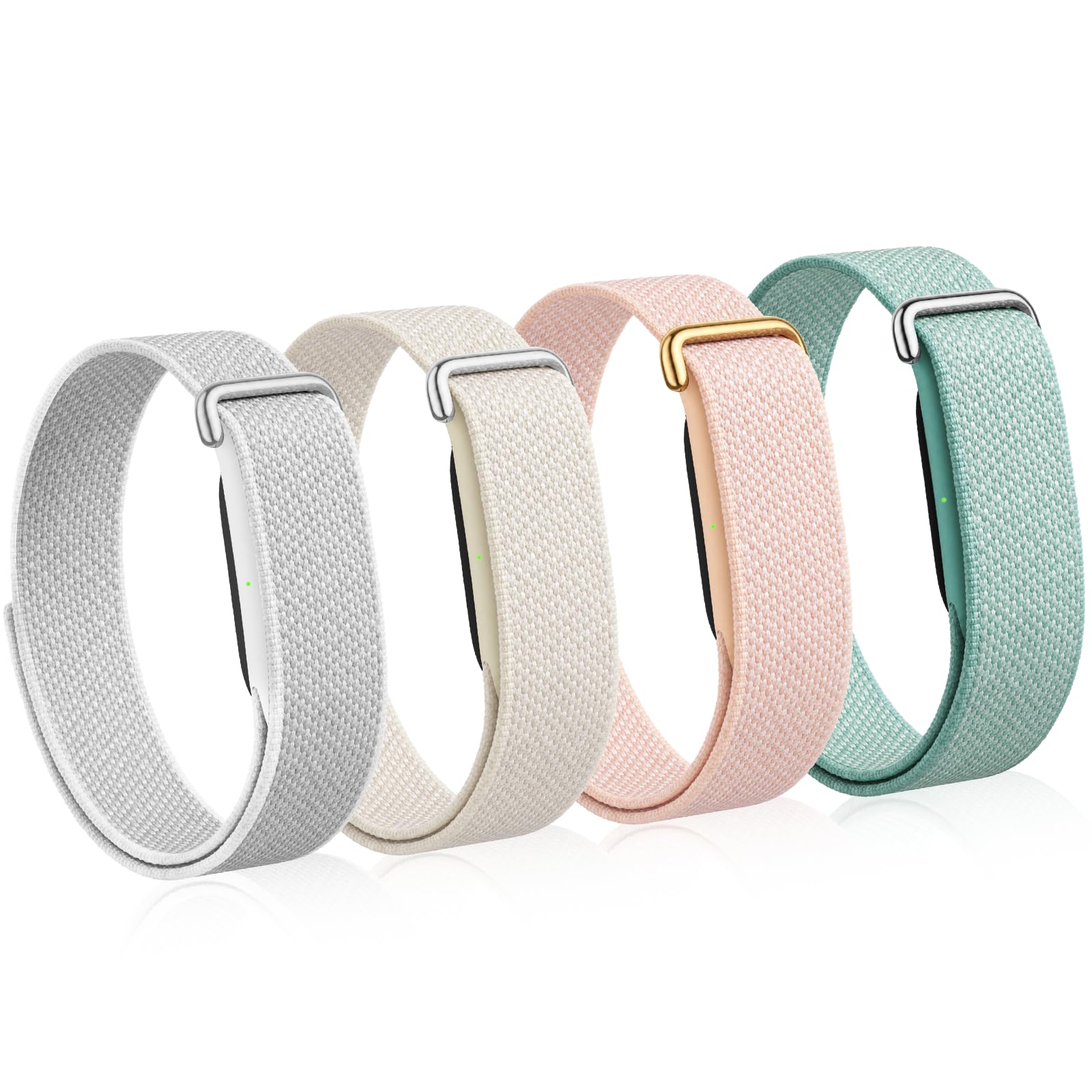 Hexasider 4 Pack Nylon Sport Strap Compatible with Google Fitbit Air