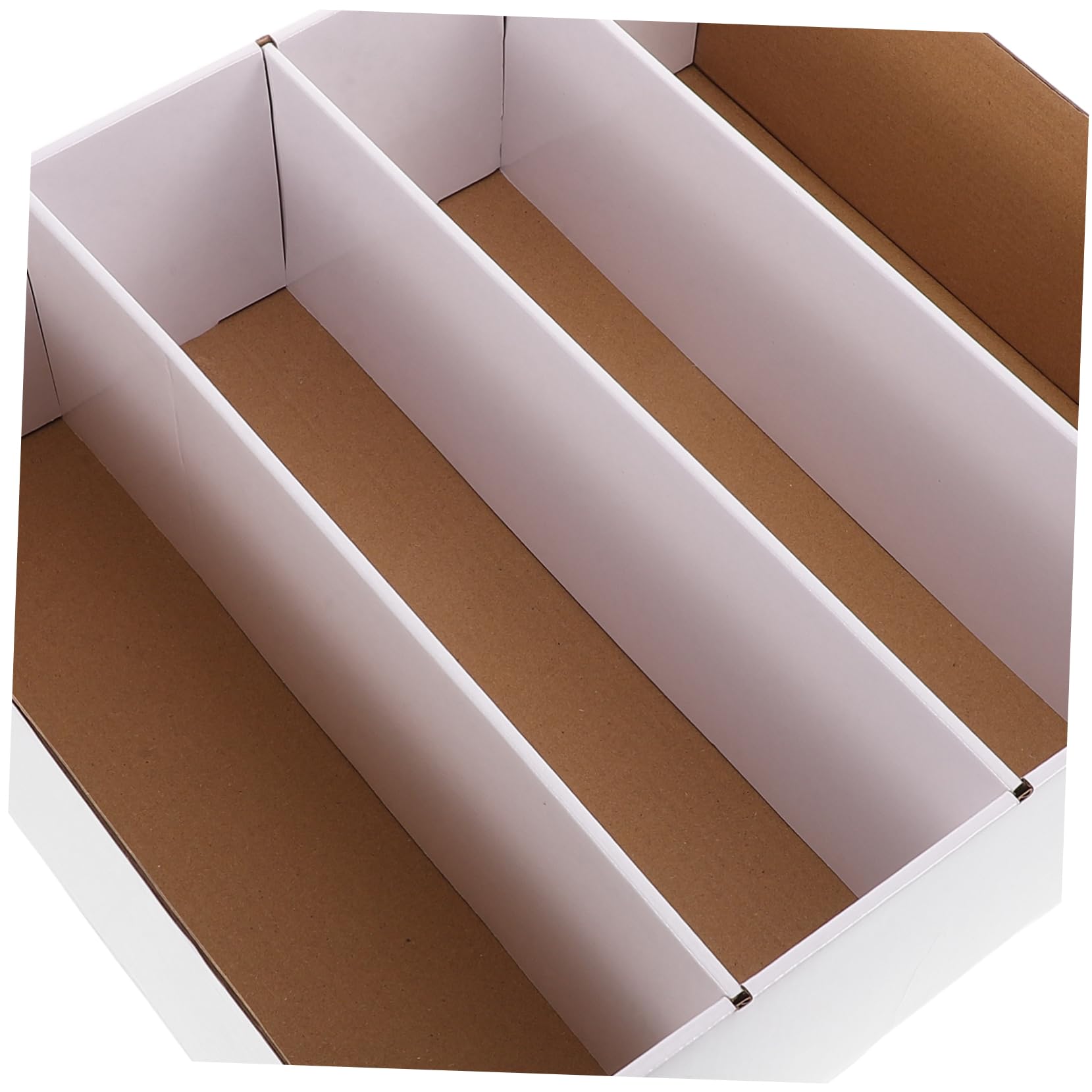 Toyvian Scatola Portacarte Collezionabili Pieghevole in Carta Bianco, Card Box con Divisori e Scomparti Multipli, per Organizzare Carte da Gioco, Salvaspazio