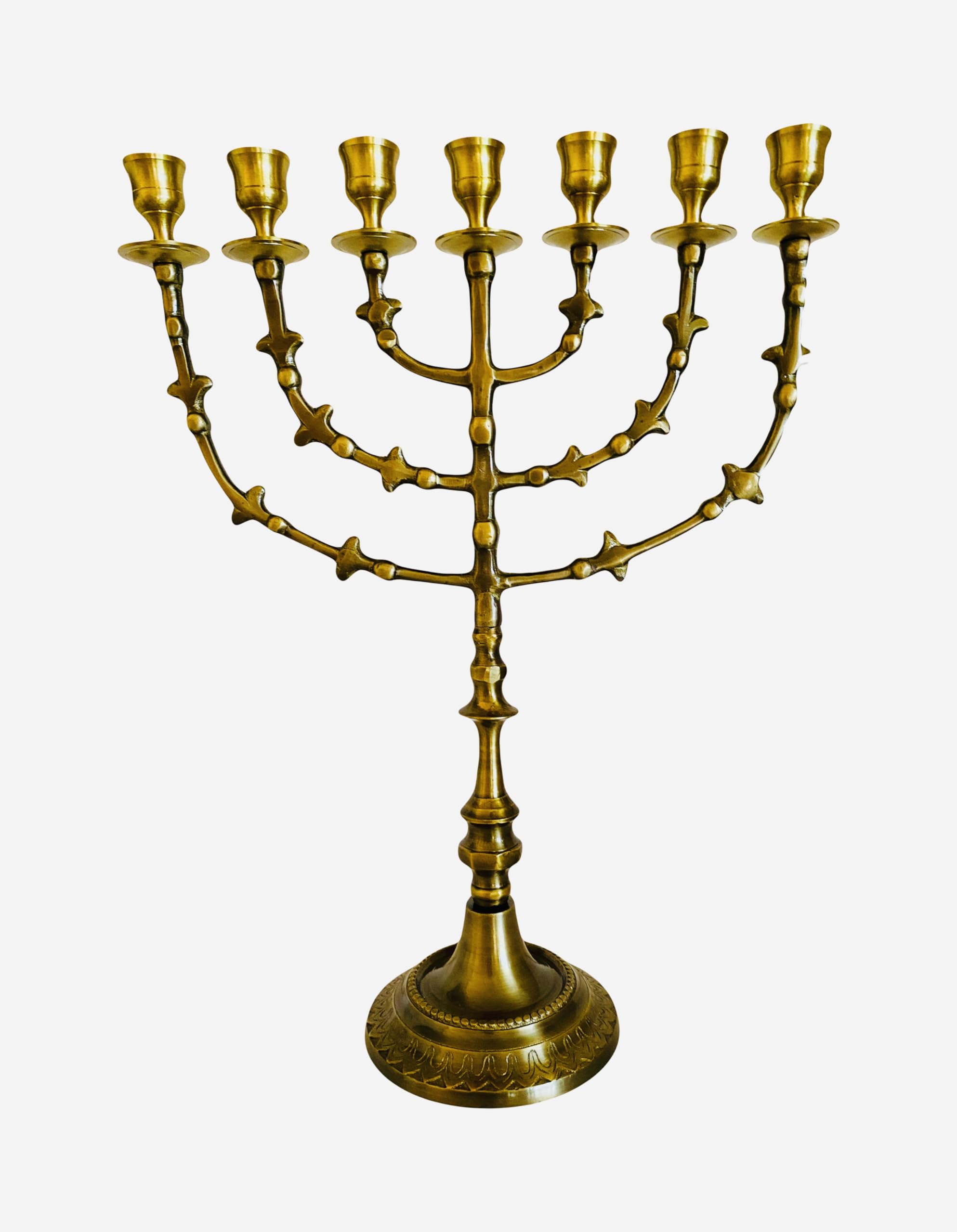 Brass, high 16",7 Branches, Menorah Candles, Menorah from Israel,