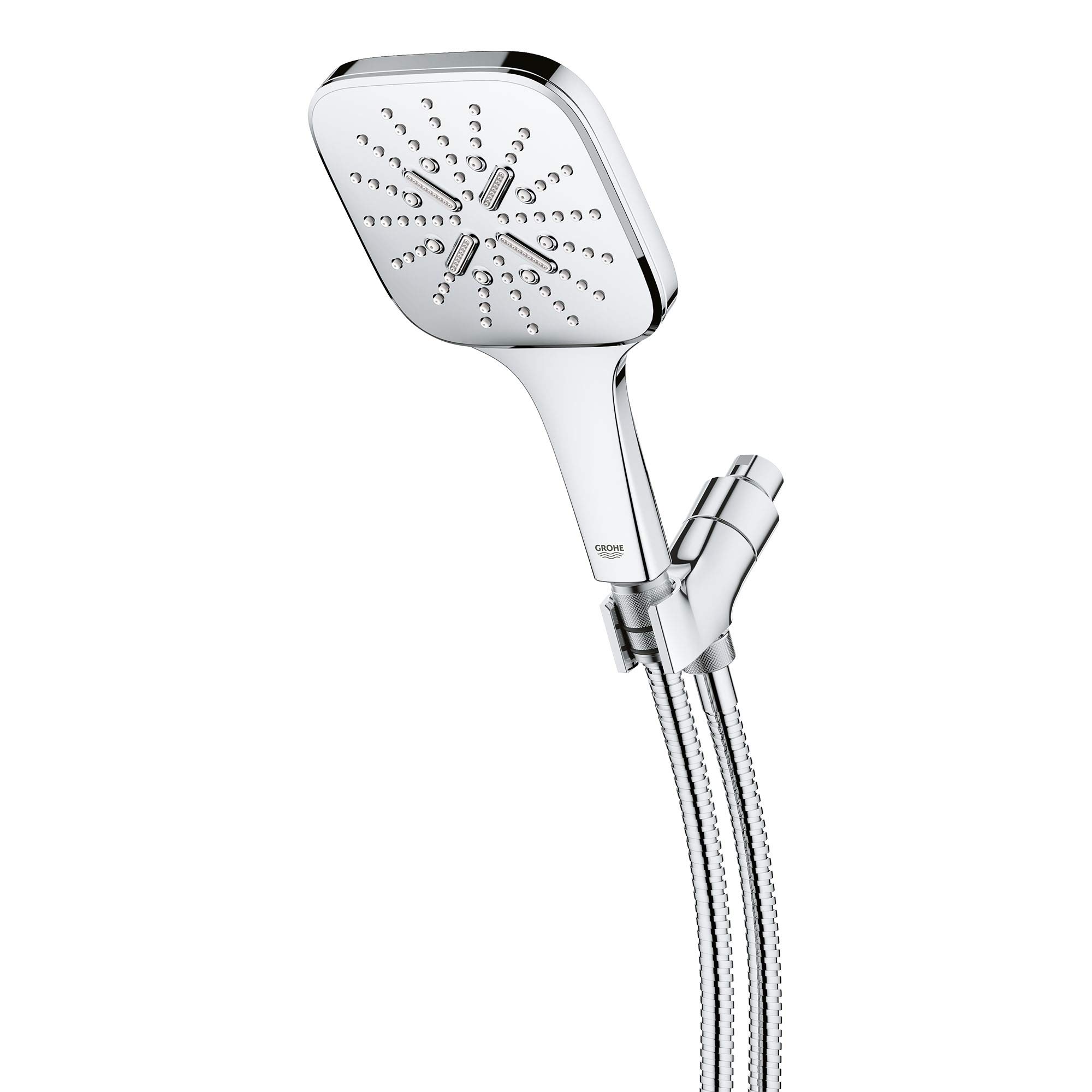 GROHE 26605000 Rainshower SmartActive - Ducha de mano con 3 pulverizadores, 1.75 gpm, cromo Starlight