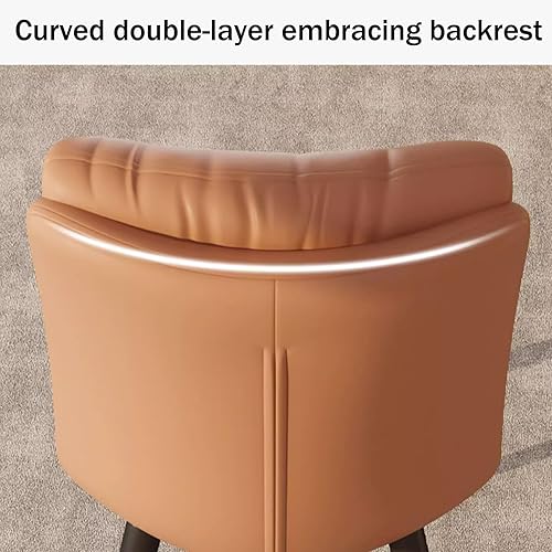 Miniatura 4 de Upholstered Dining Chairs Set of 4, Leather Kitchen Chair with Metal Legs, Dining Room Kitchen Chair with Back for