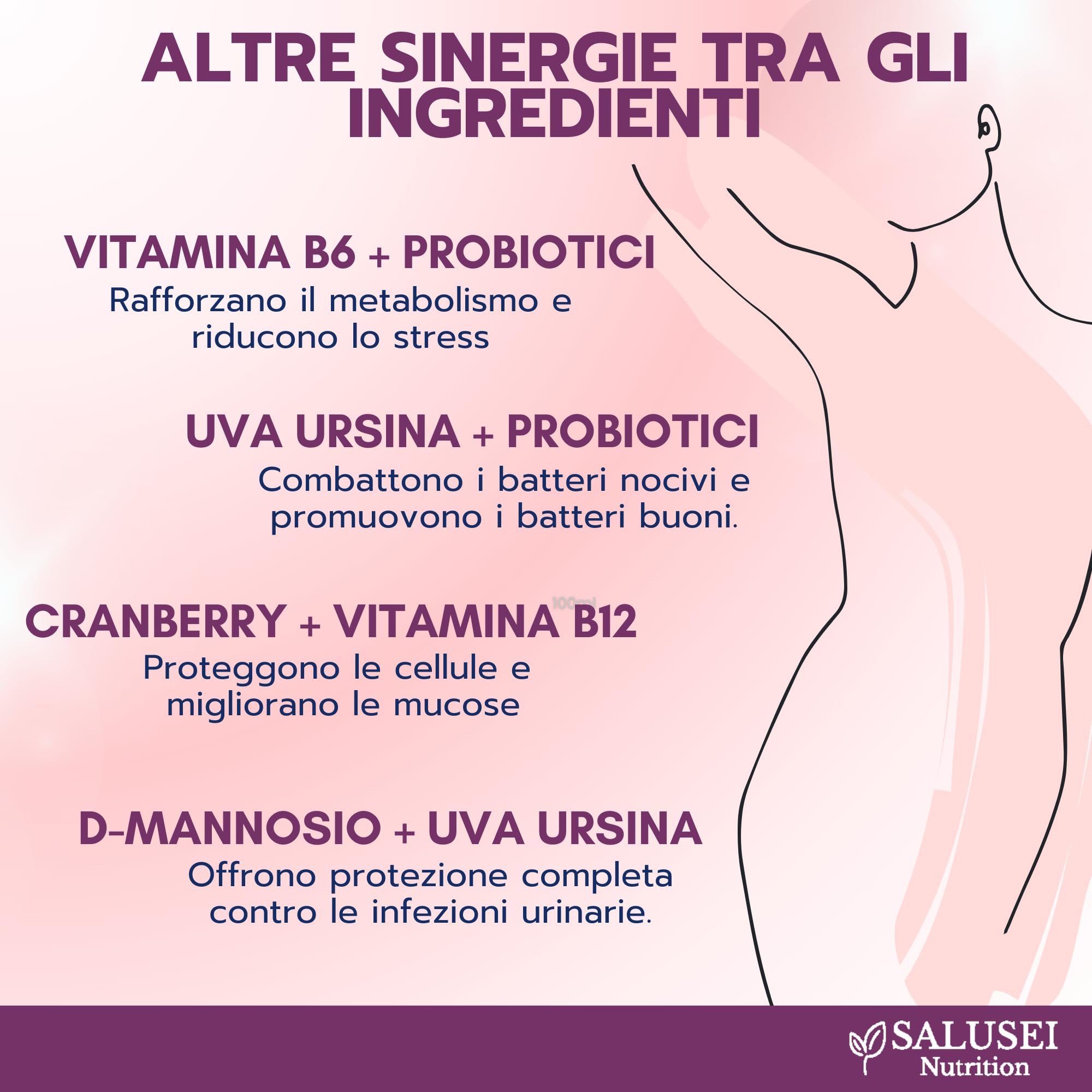 120 CAPSULE | D Mannosio per Cistite, Probiotici Donna, Cranberry Cyst Integratore Alimentare con Uva Ursina, Inulina e Mirtillo Rosso per Salute Viee Urinarie, Candida Support, D-Mannosio