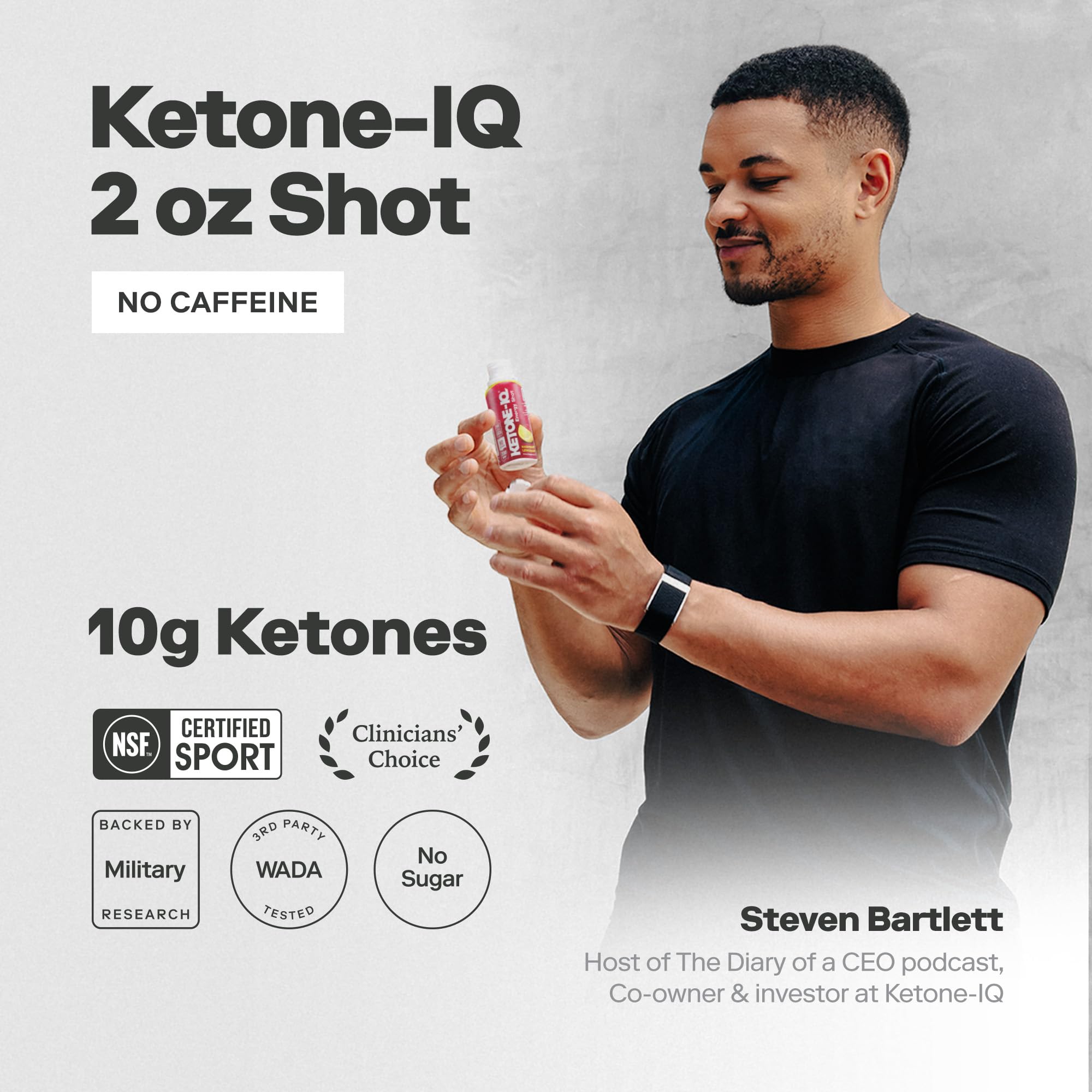 Ketone-IQ No Caffeine Ketone Shots for Focus, Raspberry Lemonade, 12 Pack — Amazon image 2