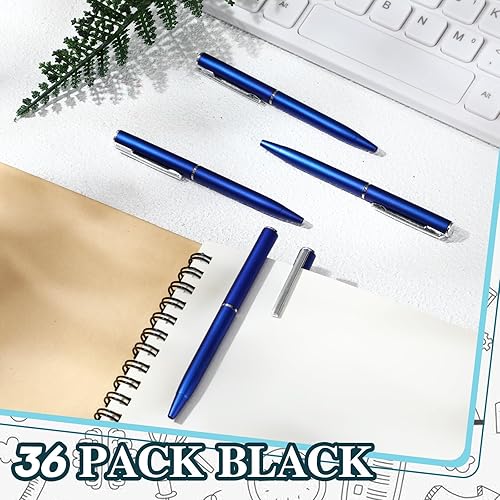 Miniatura 7 de Teling 36 bolígrafos pequeños a granel pequeños a granel de 4 pulgadas, bolígrafos pequeños y pequeños, cartera, bolígrafos pequeños de tinta para