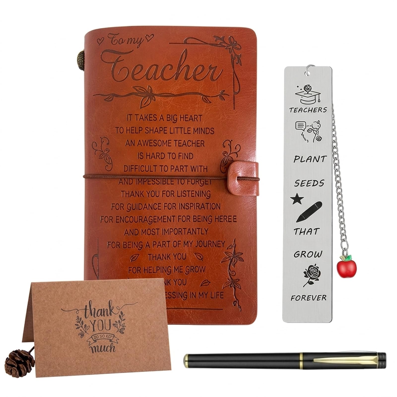 YenMzx Teacher Notebook Set with Pen, Thank You Teacher Gifts