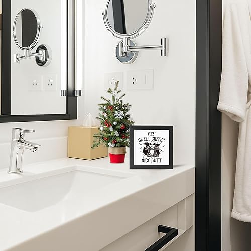 Miniatura 6 de Divertidas decoraciones de Halloween, letrero de madera de Nightmare Before Halloween para decoración de baño, decoración de pared de mesa de casa