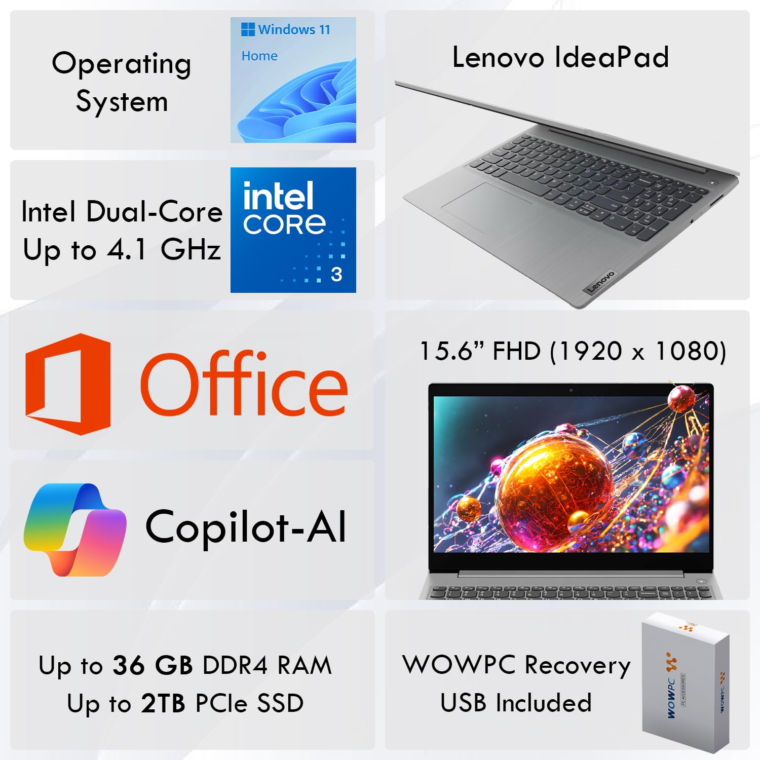 Amazon.com: Lenovo Ideapad Business Laptop with Microsoft Office