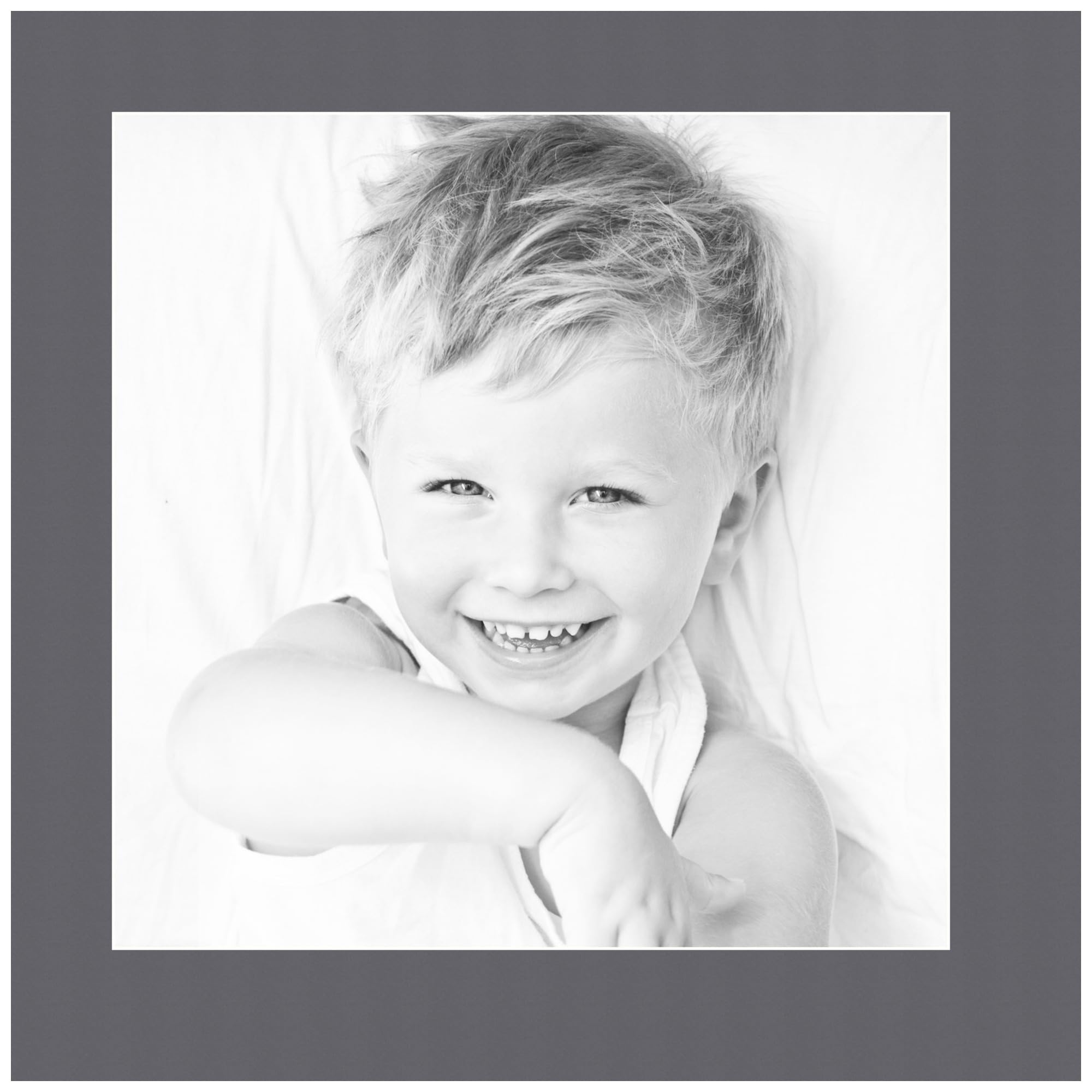 14x14 Granite/Mountain Grey Custom Mat for Picture Frame with 10x10 Opening Size (Mat Only, Frame NOT Included) - 4 Pack