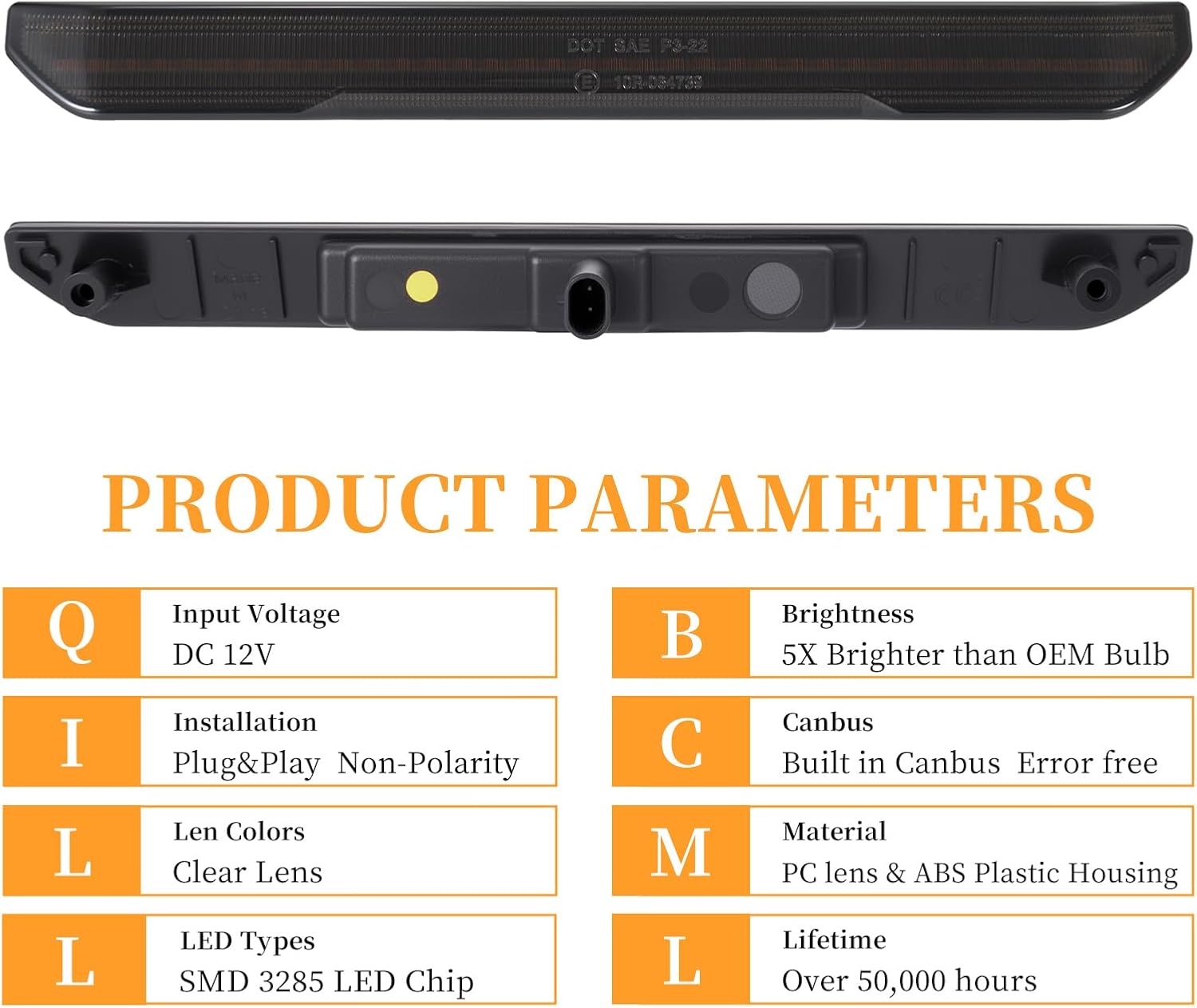 4PCS Smoked Lens LED Side Marker Lights replacement for 2020-2024 GMC Sierra 2500HD 3500HD, Amber Front & Rear Fender Lamp Assembly Replacement Kit Indicator