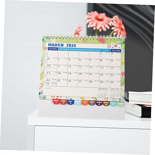 Miniatura 3 de VILLCASE 2024 Desk Calendar Office Decor Office Desk Calendar 2024 Tabletop Calendar Table Calendar 2024 Office Monthly Calendar Flip Calendar for