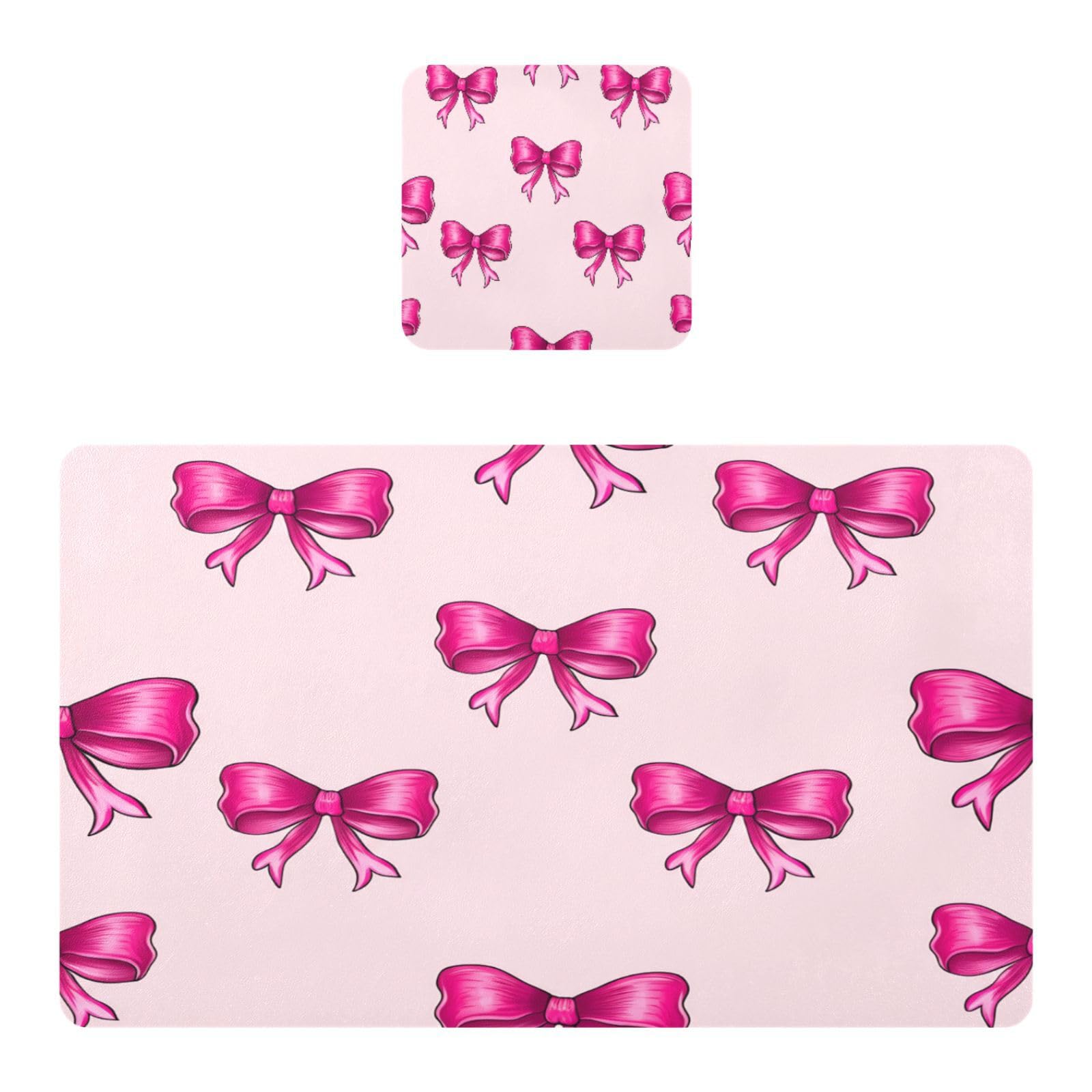 BURSTDDY Bows Placemat Waterproof Place Mat for Dining Table