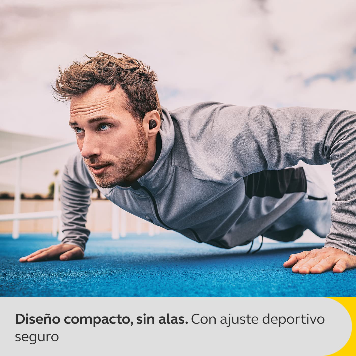 Jabra Elite 3 Active Auriculares Intraurales - Ajuste Deportivo, Cancelación Activa de Ruido (ANC) - Intrauriculares Bluetooth Inalámbricos Resistentes al Agua - Spotify Tap y Google Fast Pair - Negro