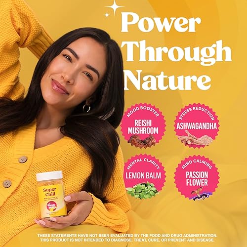 Miniatura 4 de Fungiments Super Chill - Suplemento de hongos - hongo reishi, ashwagandha, cortizol, L-teanina, flor de la pasión - Menos estrés y mejor sueño (60