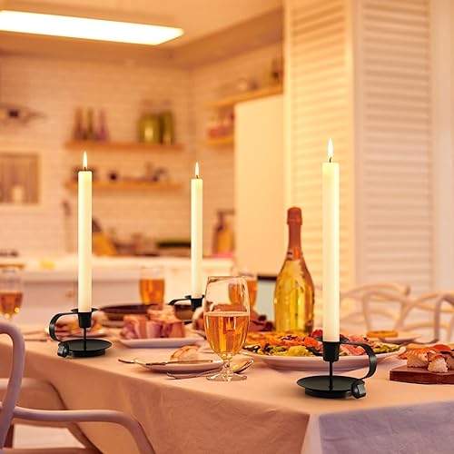 Miniatura 9 de Portavelas cónico, 2 portavelas, portavelas color negro