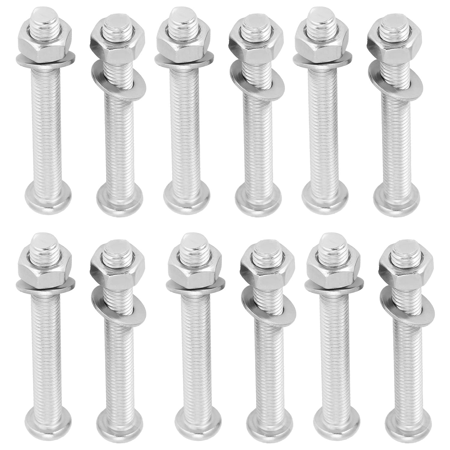 Hapivida Swimming Pool Ladder Bolts and Nuts,Stainless Steel Bolt Kit Bolts and Nuts Hardware Pool Ladder Repair Kit (12 pack)