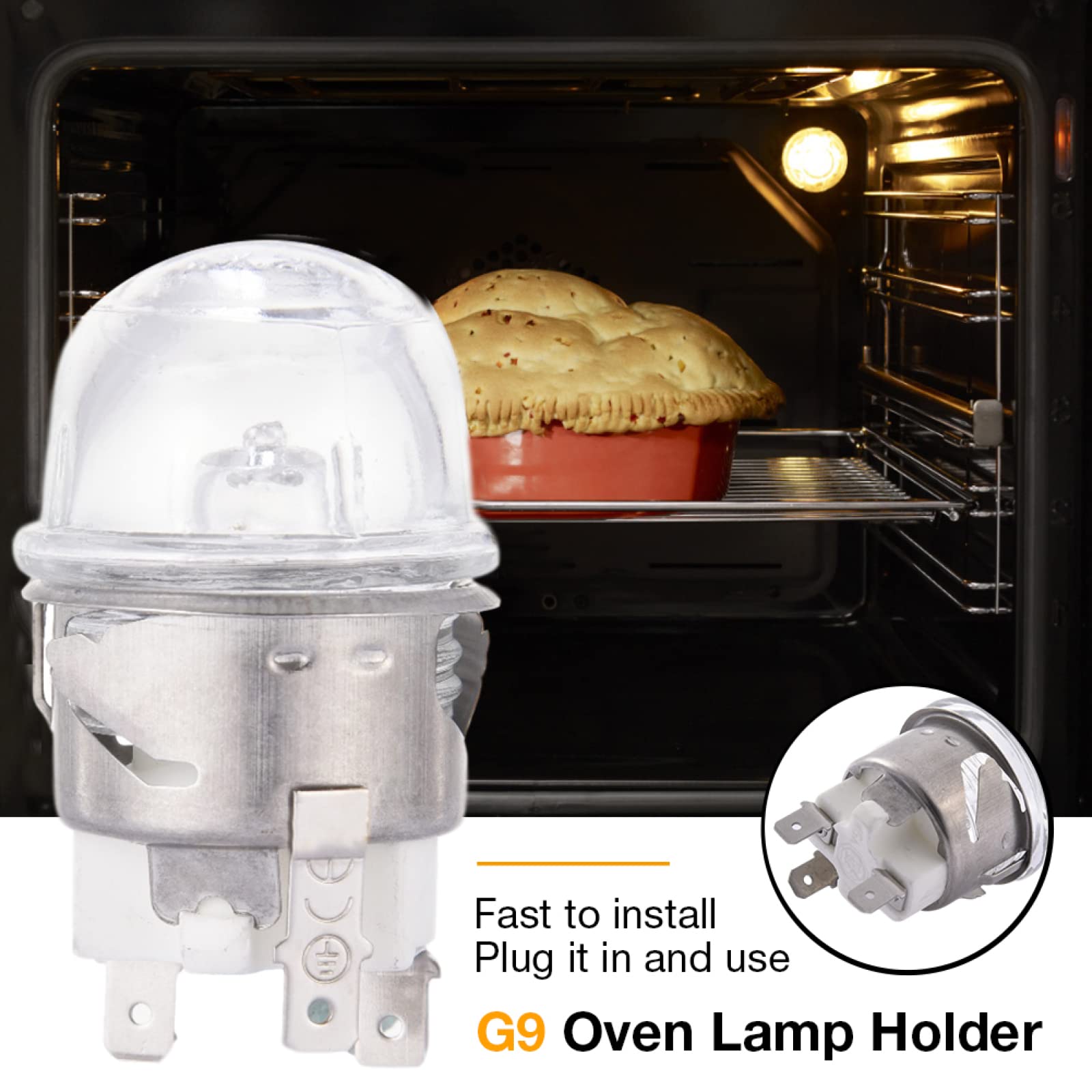 Podstawa Lampy 220 V G9 Odporna Na Wysokie Temperatury Bezpieczna Oprawka Do Piekarnika Uchwyt Do Gniazda Oświetleniowego Do Żarówek Halogenowych G9,2 Szt
