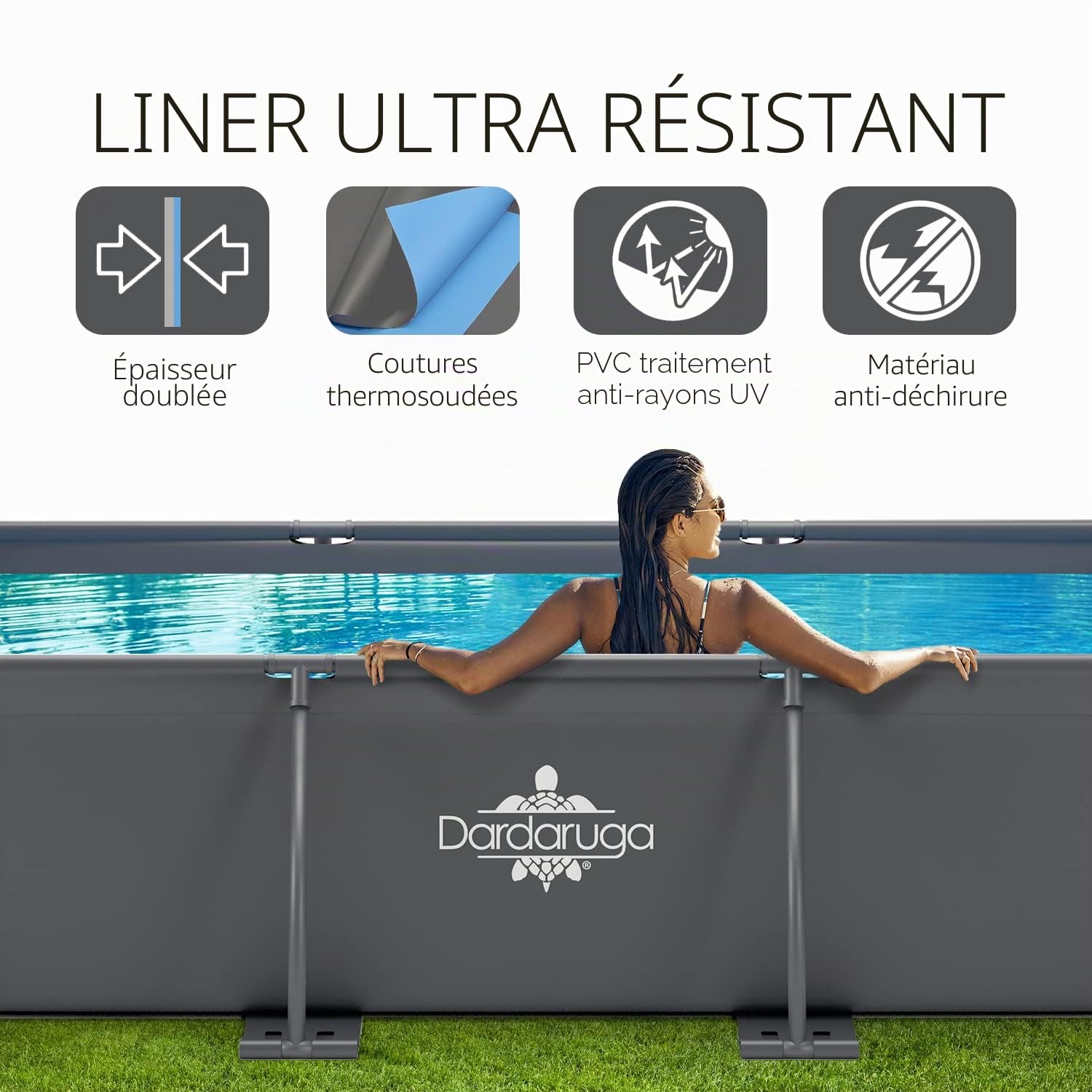 Piscine Hors Sol 300x200x75 cm | Modèle Bali (2026) | Marque Italienne | Matériaux Premium, Liner Multicouche, Design Élégant | Garantie et Service Client